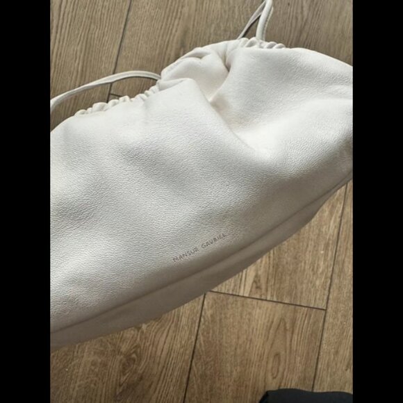 Mansur Gavriel Mini Cloud Clutch Puff in Cream/Whit - Picture 8 of 10